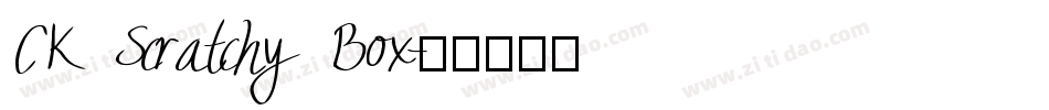 CK Scratchy Box字体转换